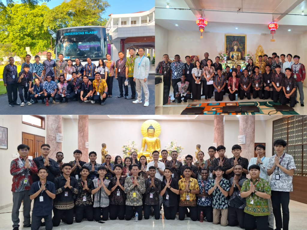 Studi Banding FFIL Universitas Klabat ke Vihara Dhammadippa, dipimpin oleh Pdt. James Watopa, MAEd untuk pembelajaran lintas agama.