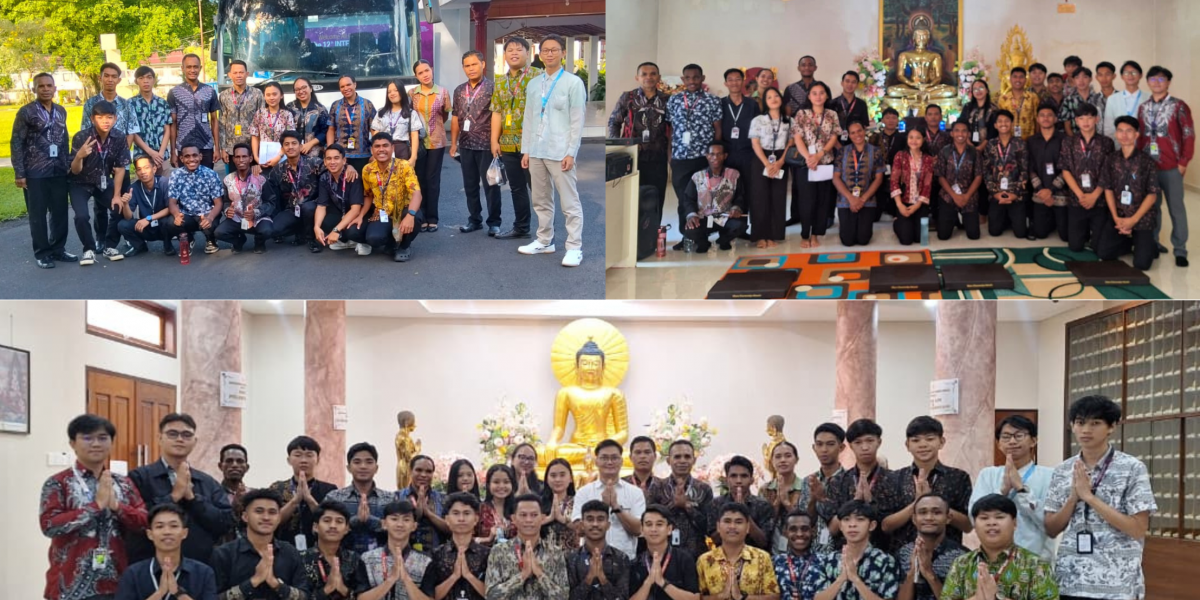 Studi Banding FFIL Universitas Klabat ke Vihara Dhammadippa, dipimpin oleh Pdt. James Watopa, MAEd untuk pembelajaran lintas agama.