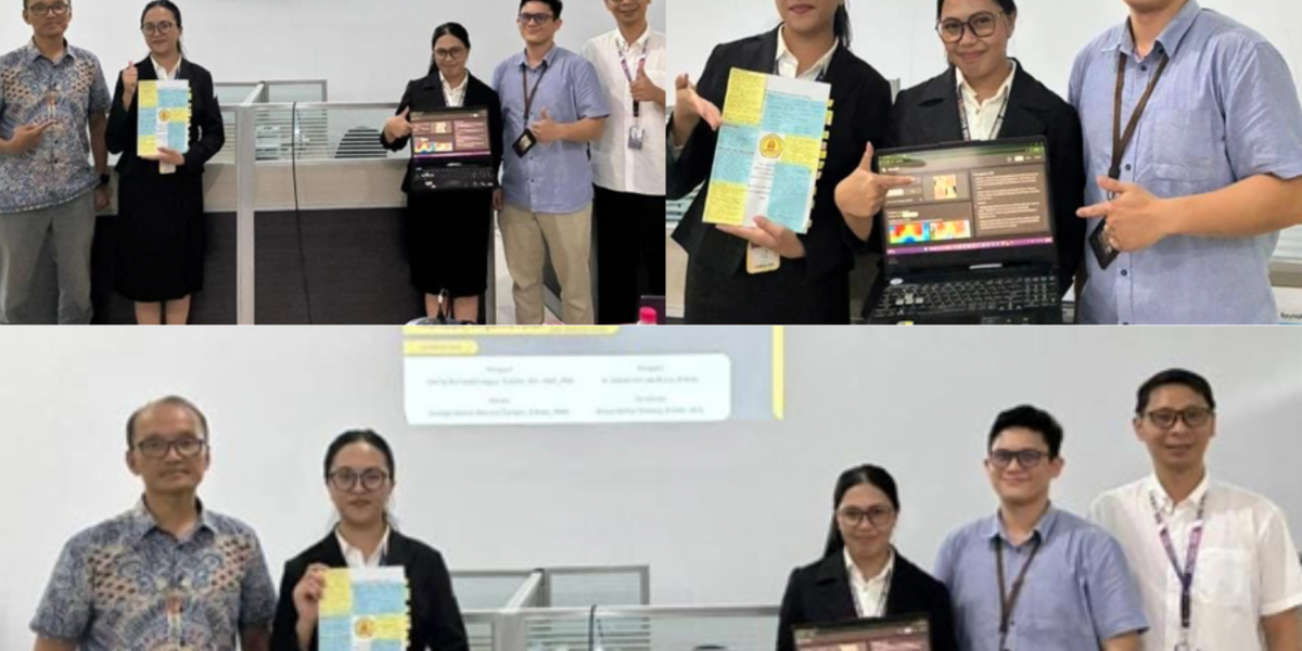 Mahasiswi FILKOM UNKLAB mempresentasikan inovasi digital berbasis AI untuk klasifikasi luka dan edukasi pertolongan pertama.