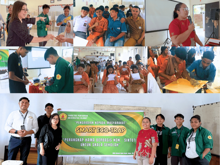 Smart Eco-Trap inovasi ramah lingkungan Fakultas Pertanian UNKLAB saat dipresentasikan di SMA Advent Tanah Putih