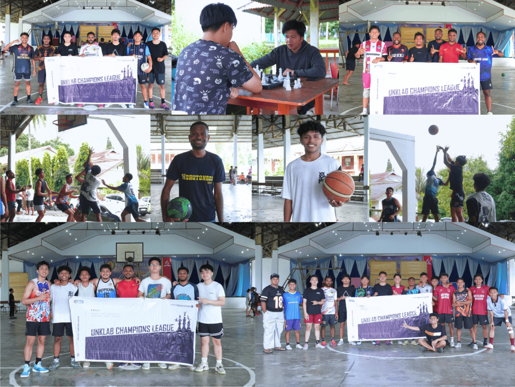 Semarak UNKLAB Champions League 2026 di UNKLAB Sport Hall dengan pertandingan futsal dan basket mahasiswa