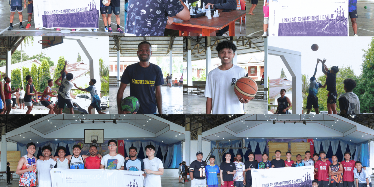 Semarak UNKLAB Champions League 2026 di UNKLAB Sport Hall dengan pertandingan futsal dan basket mahasiswa