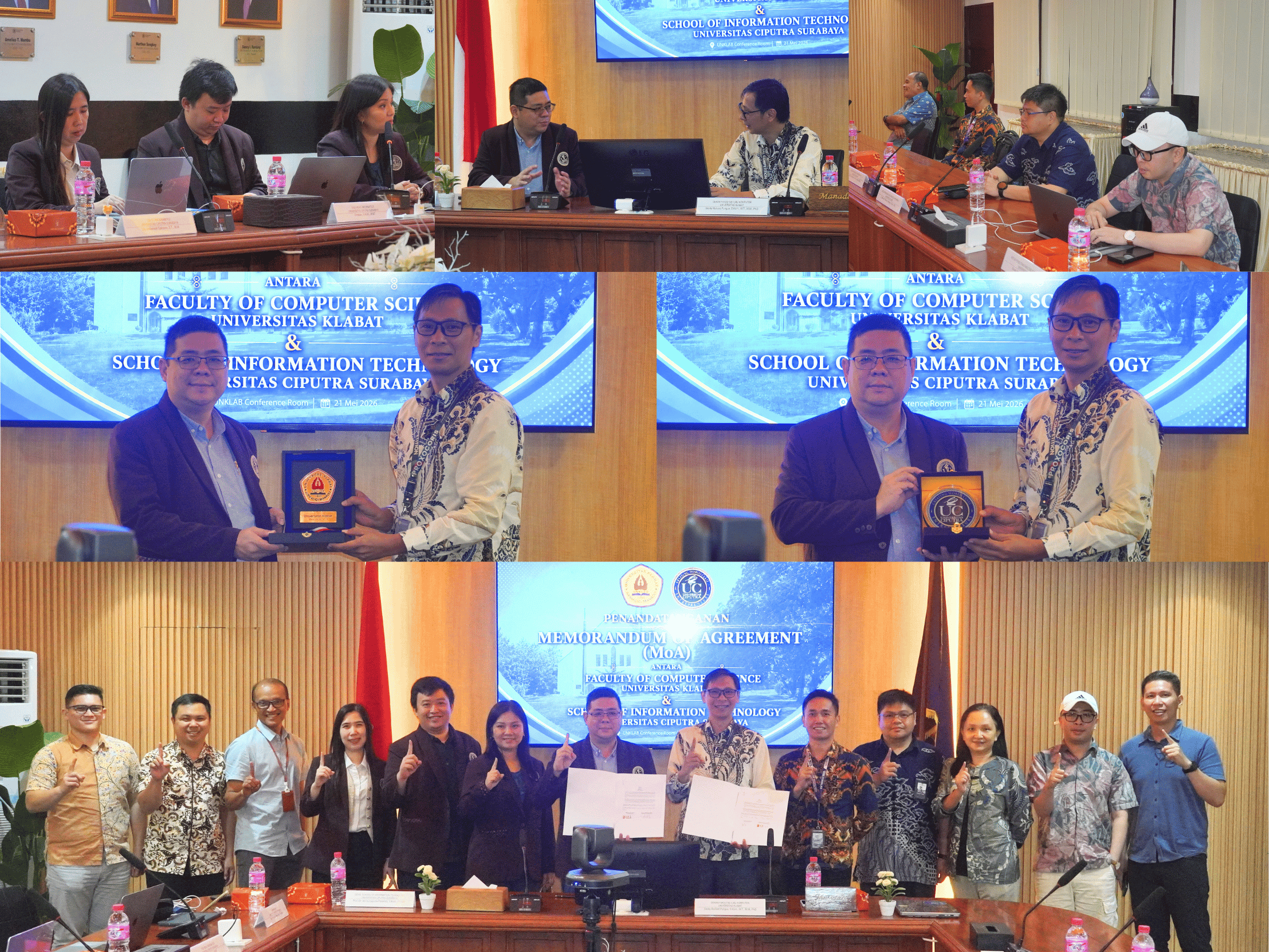 MoA Faculty of Computer Science Universitas Klabat bersama School of Information Technology Universitas Ciputra Surabaya