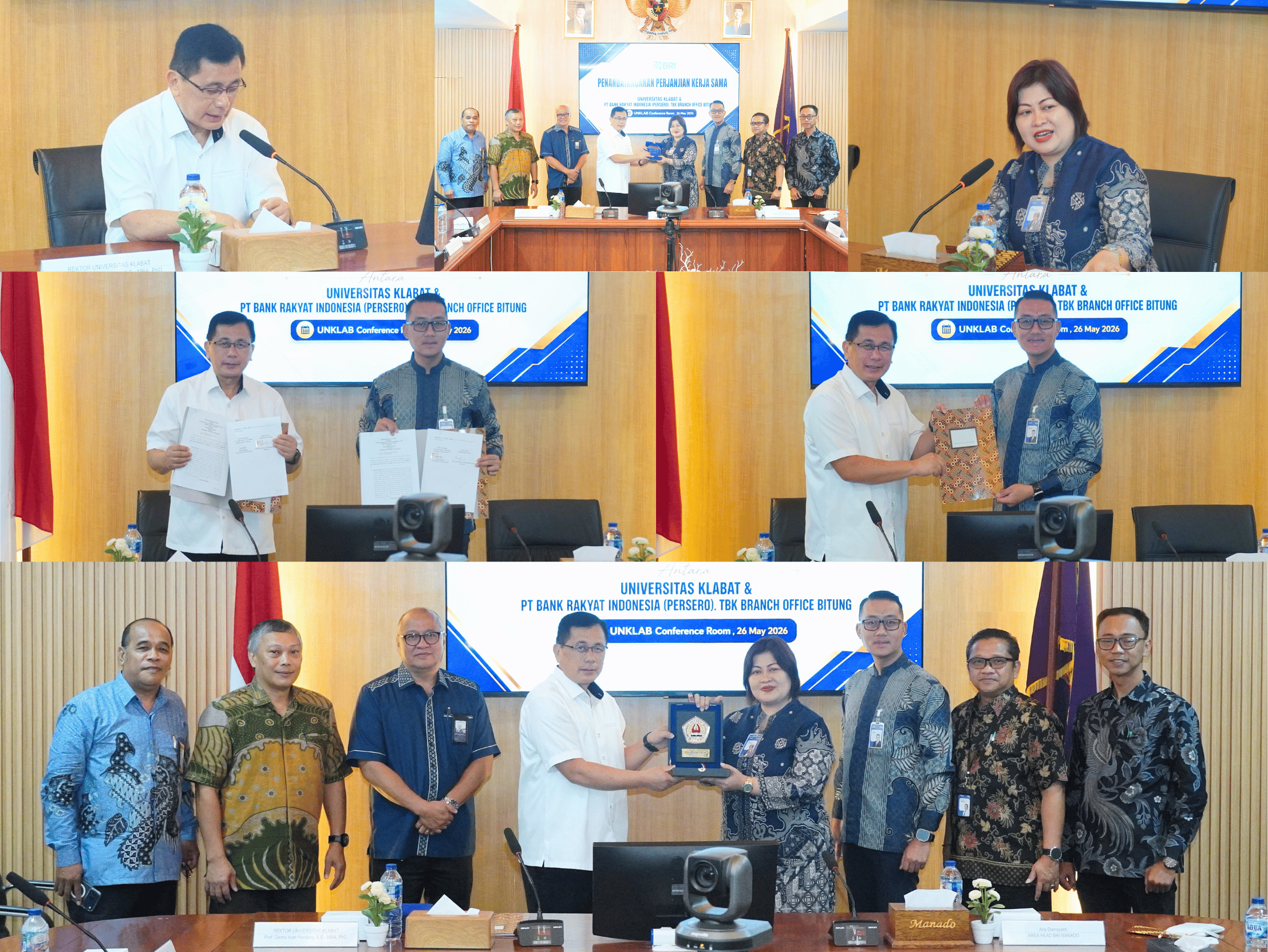 Penandatanganan kerja sama Universitas Klabat dan BRI Bitung 2026