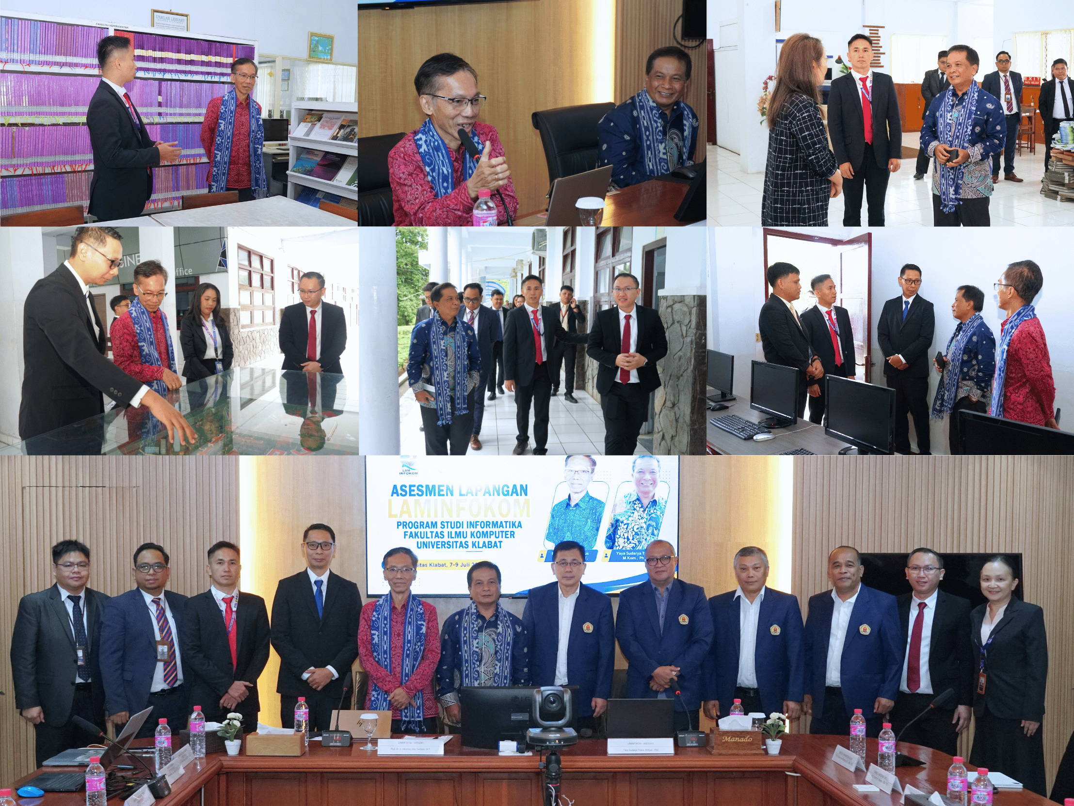 Asesmen Lapangan LAM INFOKOM 2026 Program Studi Informatika FILKOM Universitas Klabat bersama tim asesor