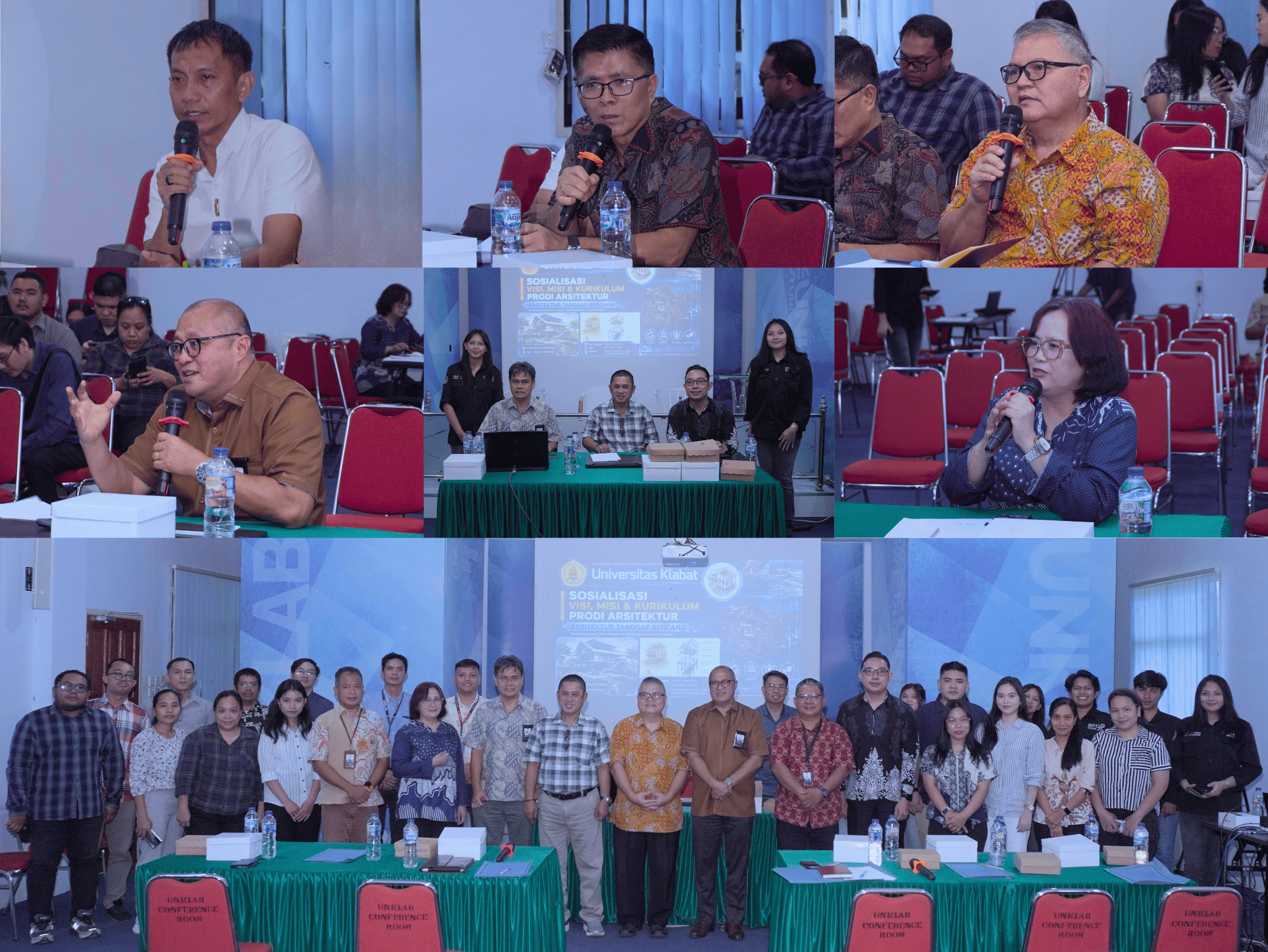 Dosen, peneliti, dan narasumber mengikuti Focus Group Discussion penelitian di Fakultas Teknik Universitas Klabat.